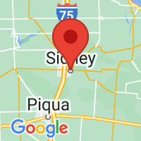 Map of Sidney, OH US